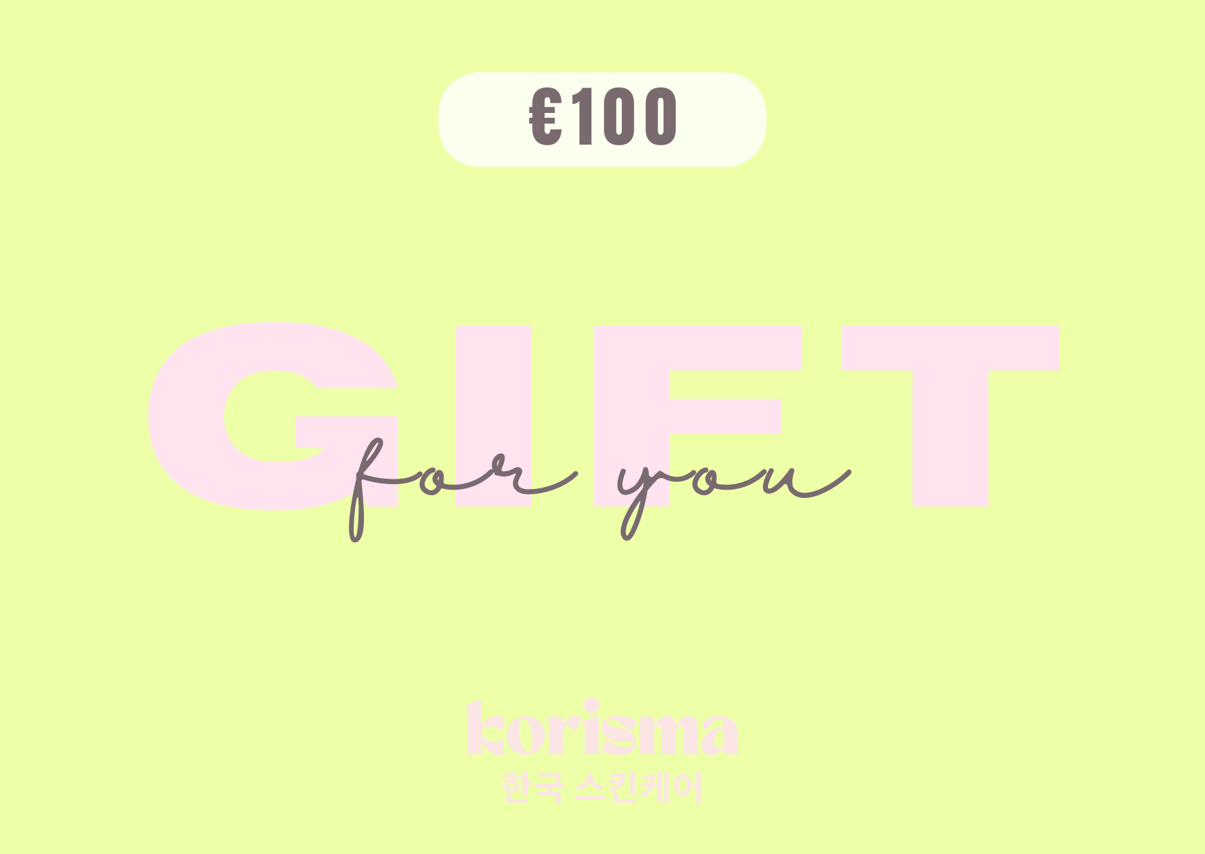 Korean skincare giftcard - Korisma